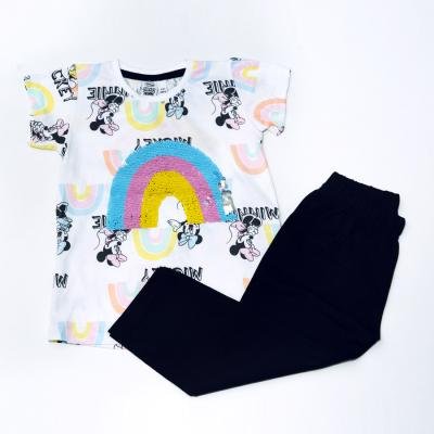 White Rainbow Tshirt&trousers set